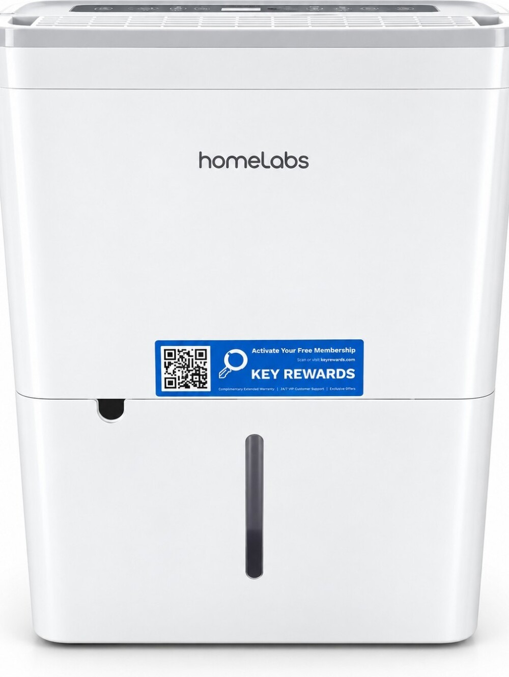 hOmeLabs HME02081 Portable Dehumidifier Home Moisture Control White